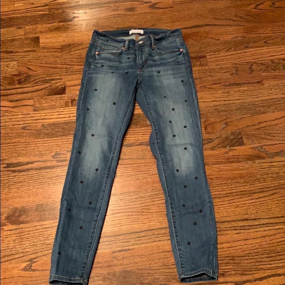 Polka Dot Skinny Jeans SZ 26